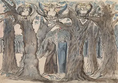 The Wood of the Self-Murderer - The Harpies and the Suicides William Blake
